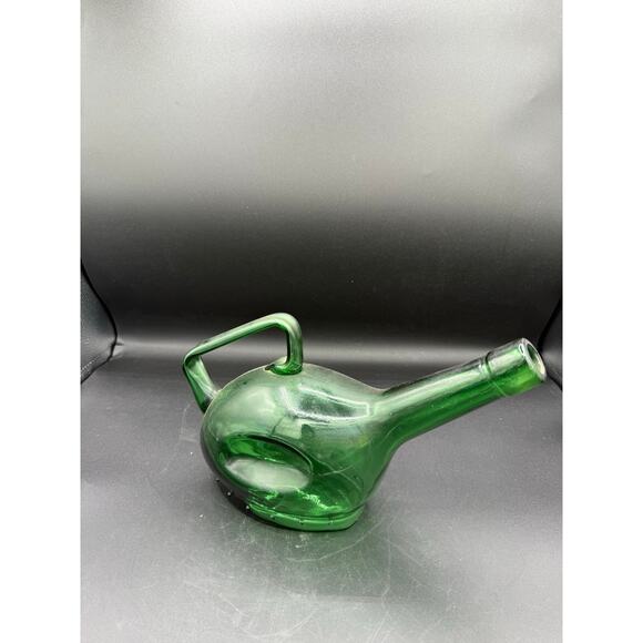 Brevetto No 10.970 Hand Crafted Italian Green Glass Wine Decanter - Picture 6 of 7